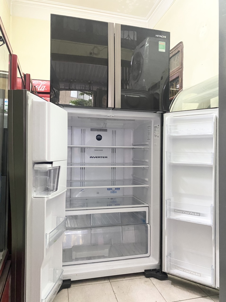 tủ lạnh HITACHI inverter 4 cánh 540 lít Thái Lan như mới