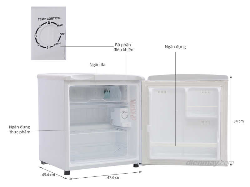 Phá giá, tủ lạnh 50 lít, sanyo, mới 100%, giá chỉ 1.8tr, bảo hành 12 tháng